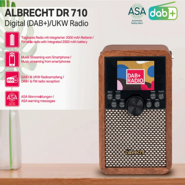 Albrecht DR 710 Digitalradio, tragbar